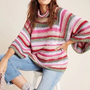 Anthropologie Candice Bell-Sleeved Sweater